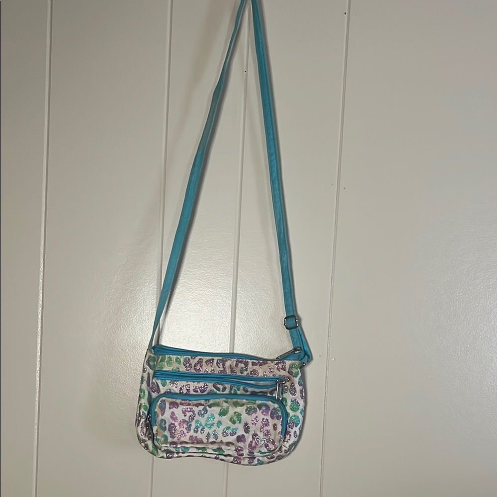 Justice Blue and Purple Patterned Crossbody Bag